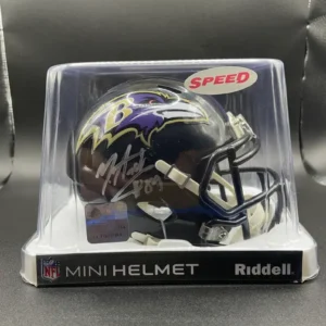 mark andrews autographed mini helmet (black)